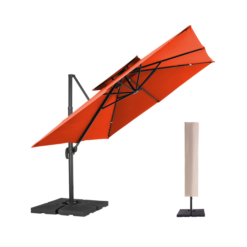 Arlmont & Co. Deboah 144'' Cantilever Umbrella & Reviews Wayfair